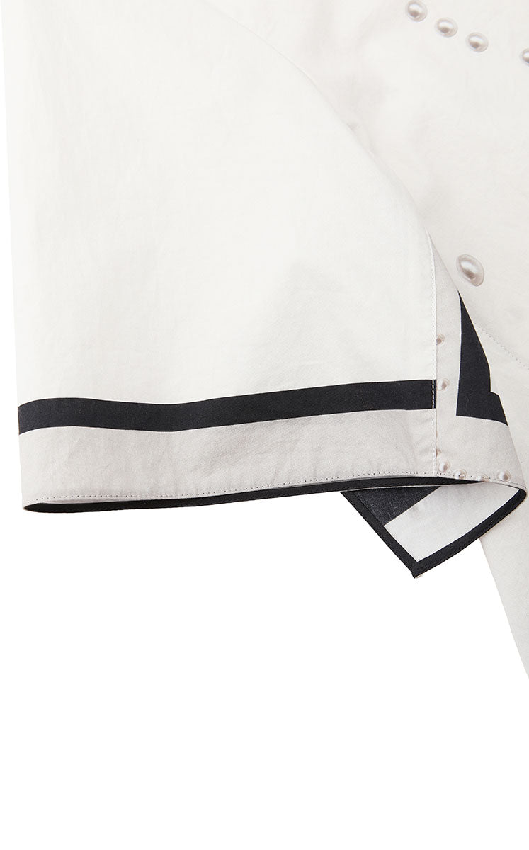 Blouse / JNBY Cotton Pearl Print Relaxed Top