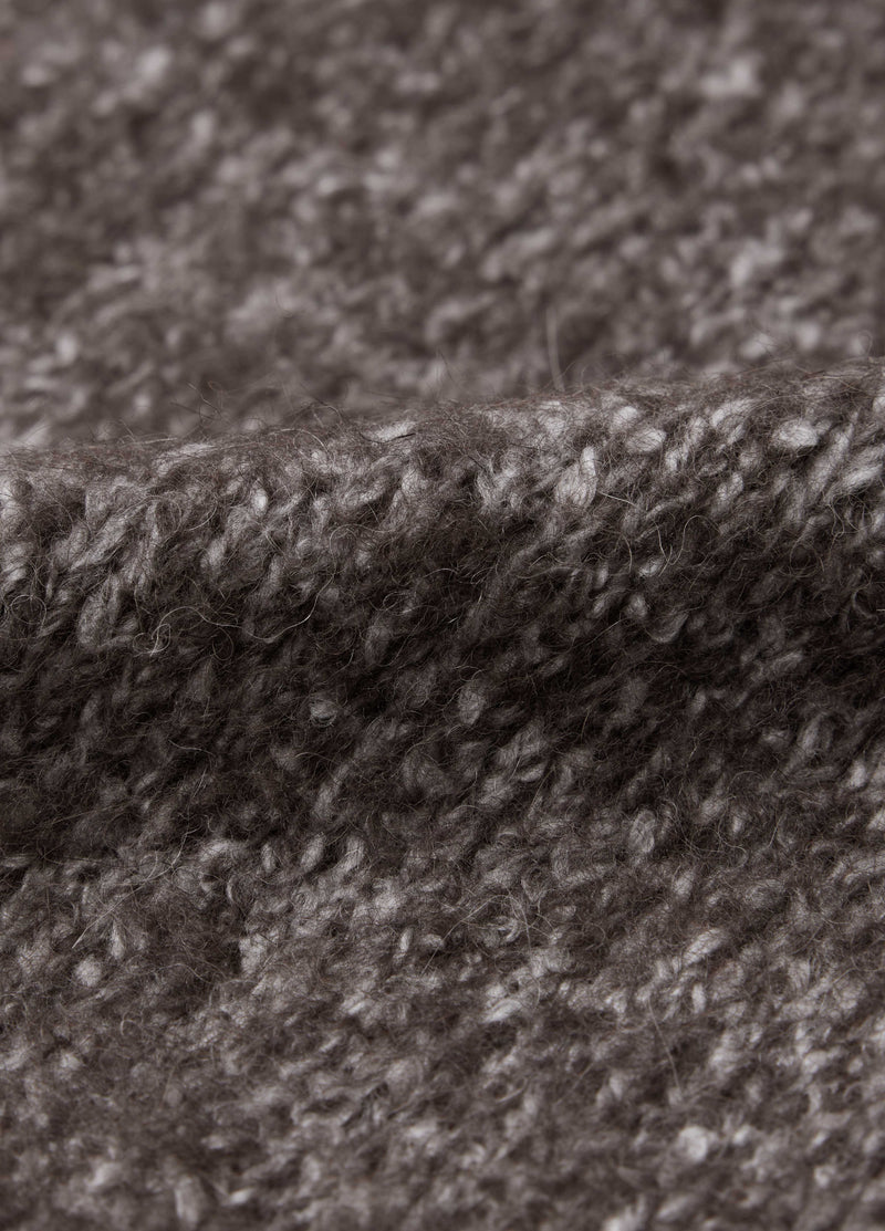 Cardigan / JNBY Alpaca Blend Geometric Knit Heather Grey Brown-1