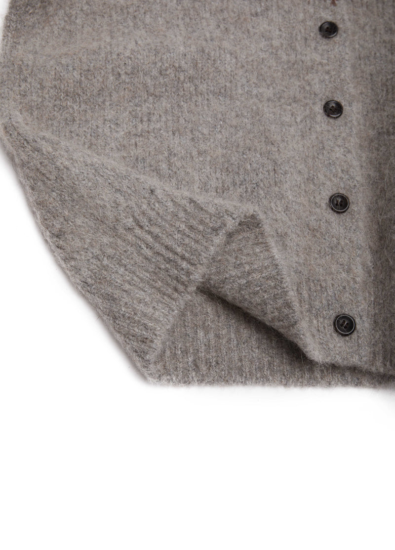 Cardigan / JNBY Alpaca Blend Geometric Knit Light Camel-2