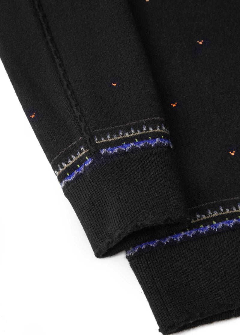 Cardigan / JNBY Merino Wool Cashmere Blend Jacquard Navy Mix-1