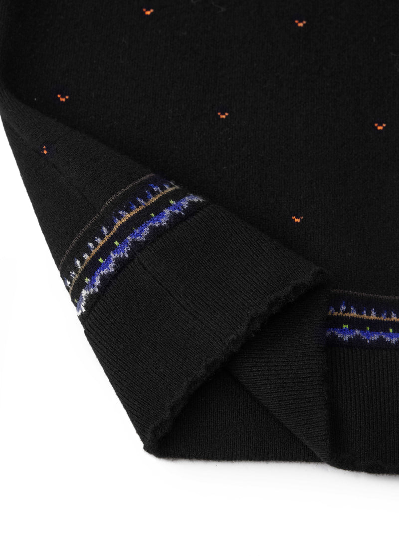 Cardigan / JNBY Merino Wool Cashmere Blend Jacquard Navy Mix-1