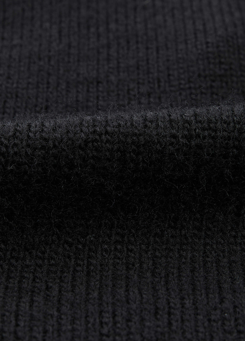 Cardigan / JNBY Wool Hooded Cropped Sweater Black-1