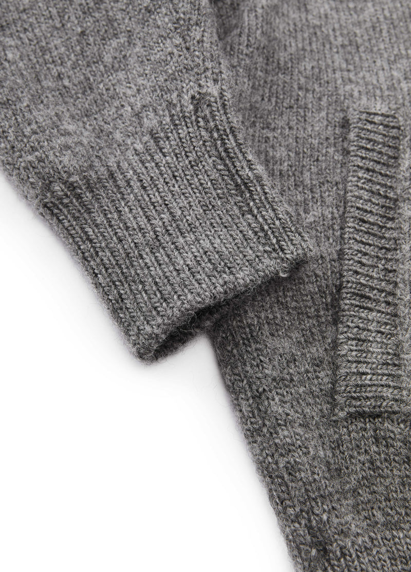 Cardigan / JNBY Wool Hooded Cropped Sweater Medium Heather Grey-2