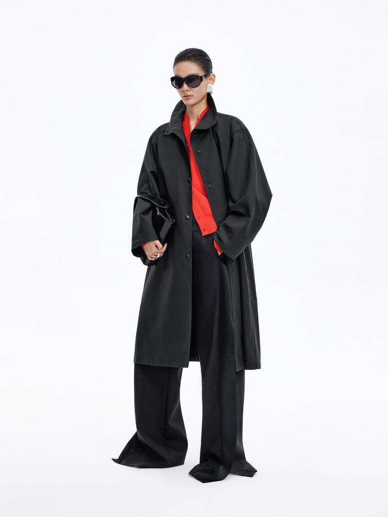 Coat / JNBY Cotton Oversized A-Line Trench Coat
