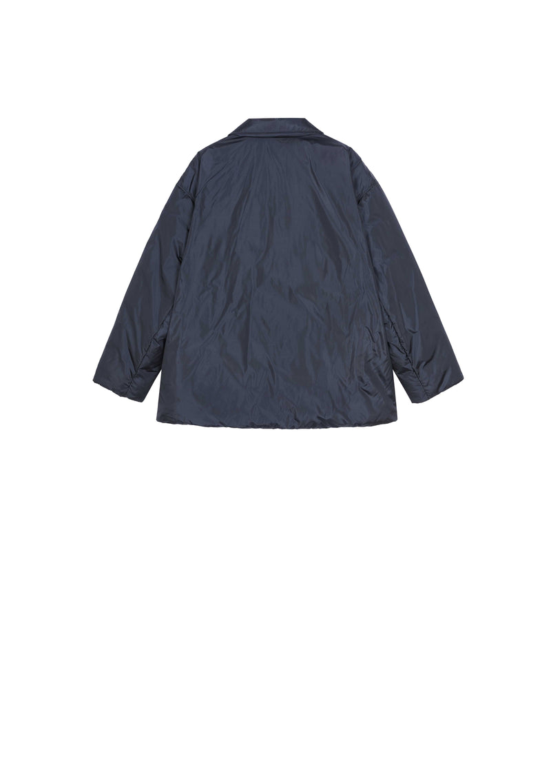 Coat / JNBY Oversized T-Shape Down Jacket with Italian Fabric Dark Blue-2