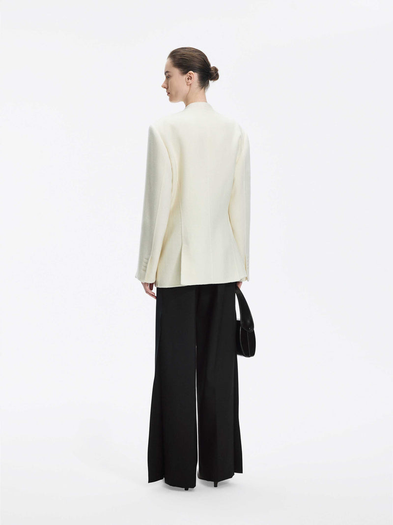 Coat / JNBY Wool Double-Faced X-Silhouette Blazer ivory white-1