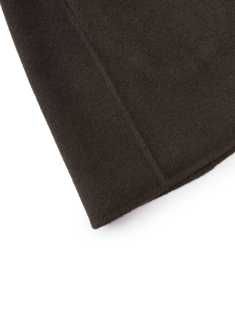 Coat / JNBY Wool Double-Faced X-Silhouette Coat Dark brown green-2