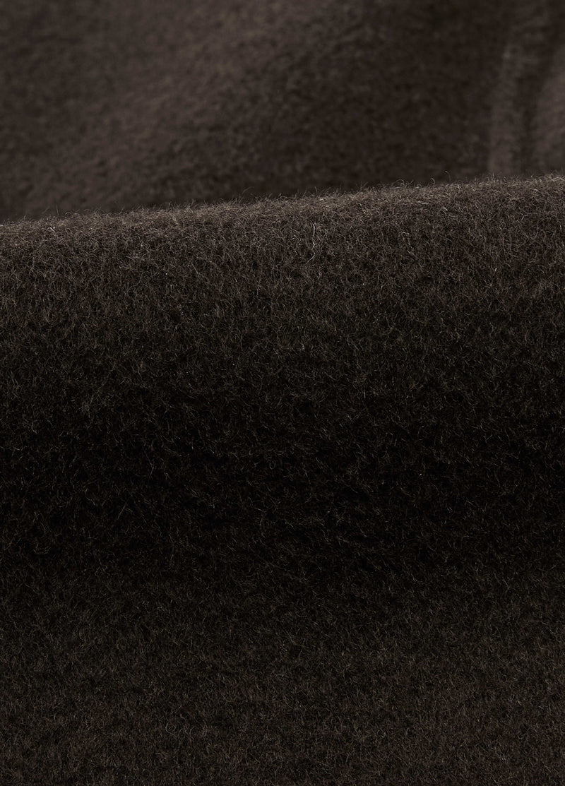 Coat / JNBY Wool Double-Faced X-Silhouette Coat Dark brown green-2