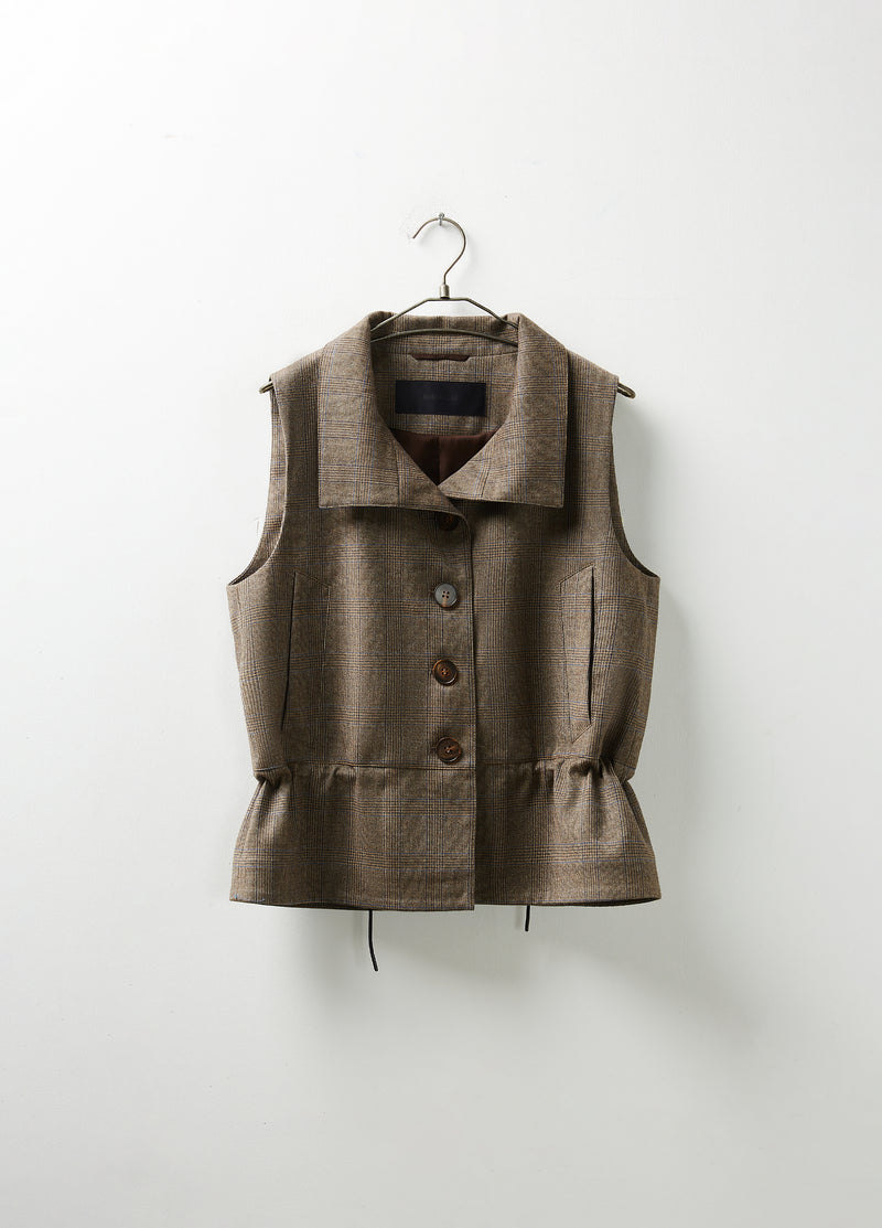 Vest / JNBY Wool Blend Stand Collar Sleeveless Vest