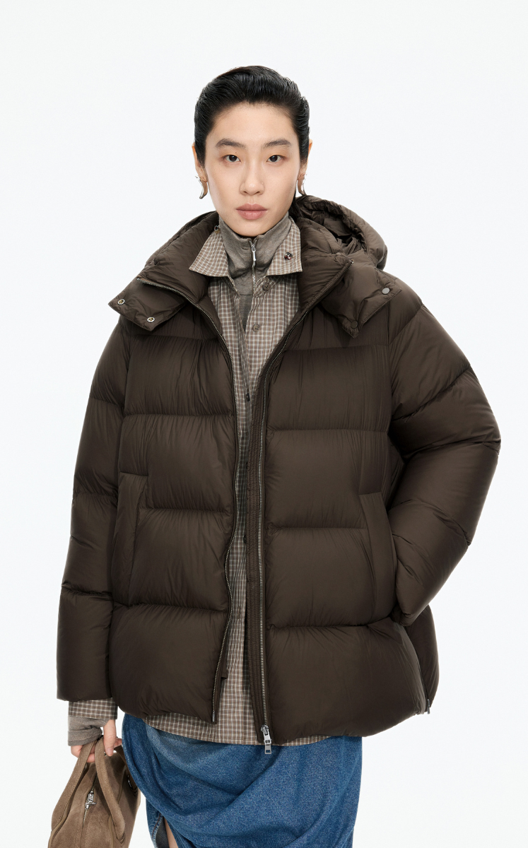Down Coat / JNBY A-Line Detachable Hooded Down Coat