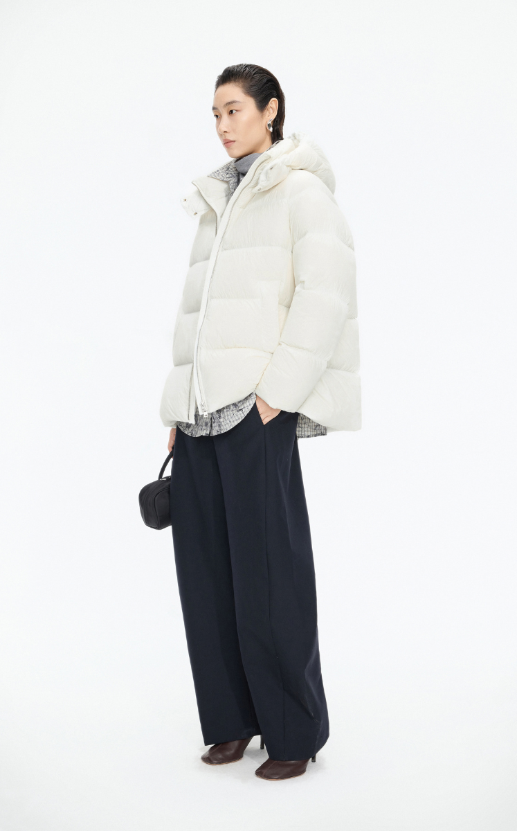 Down Coat / JNBY A-Line Detachable Hooded Down Coat