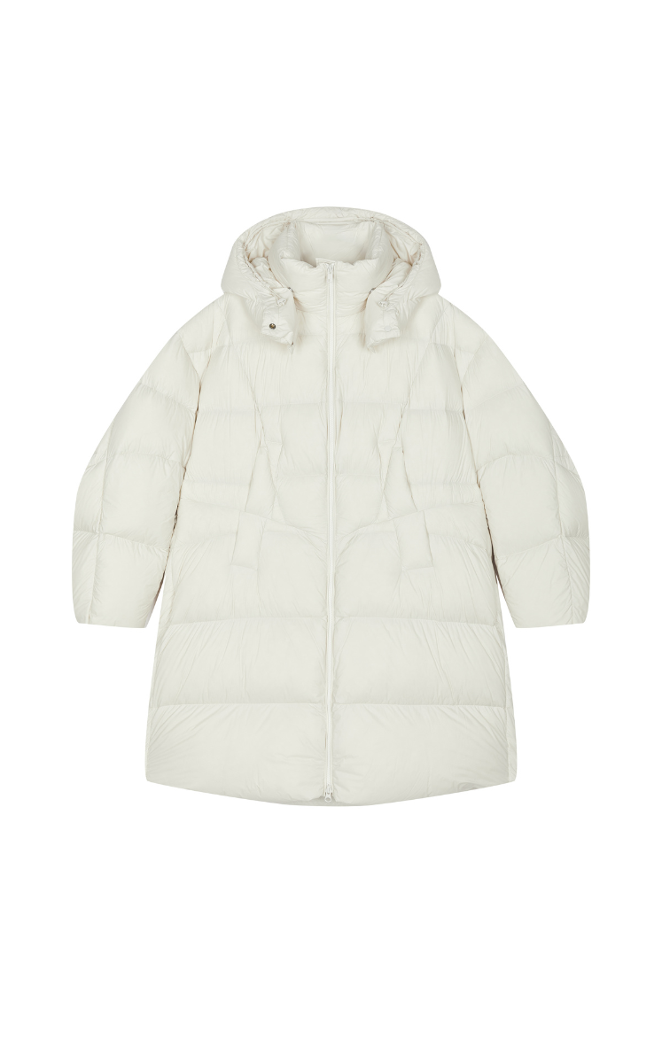 Down Coat / JNBY Deconstructed A-line Hooded Long Down Coat
