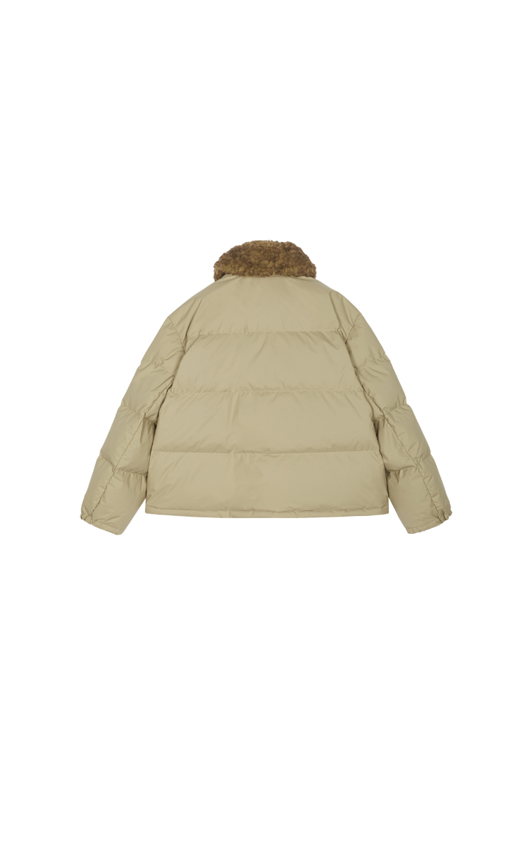 Down Coat / JNBY Shearling Collar A-Line Mid-Length Down Coat
