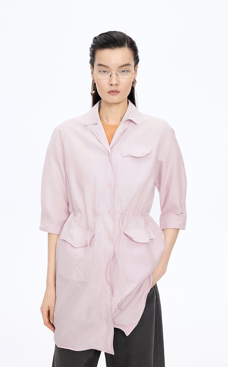 Dress / JNBY Cotton Silk A-Line Short Sleeve Dress