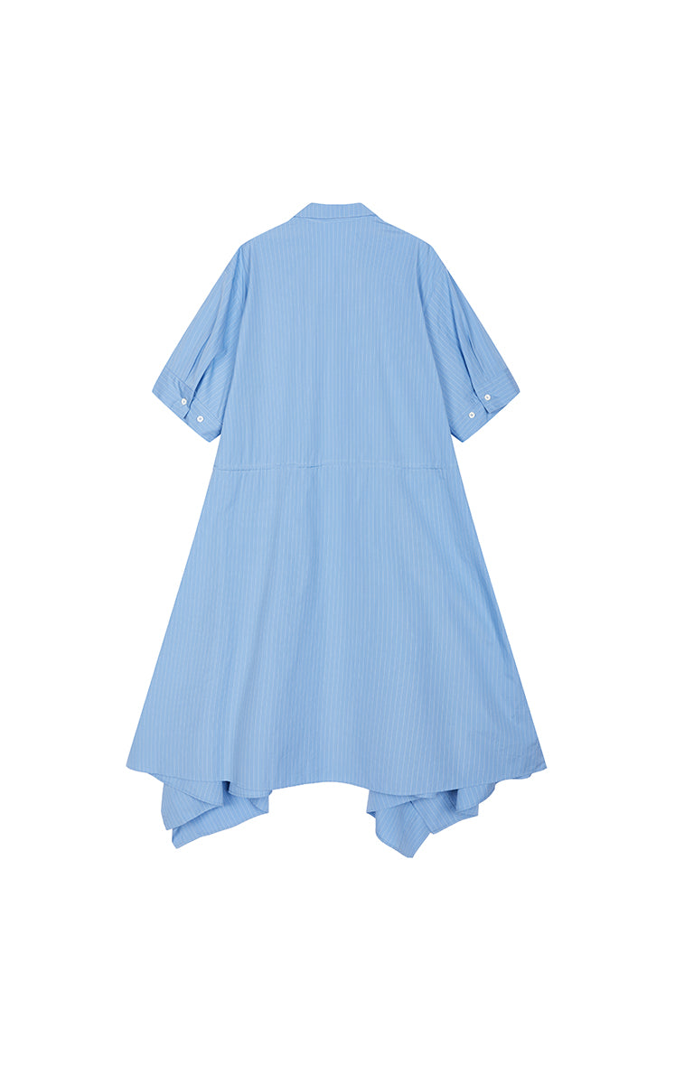 Dress / JNBY Oversized Shirt Collar Asymmetric Hem Dress