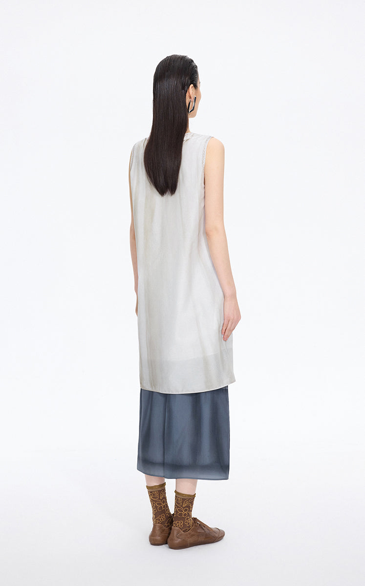 Dress / JNBY Printed A-Line Sleeveless Dress
