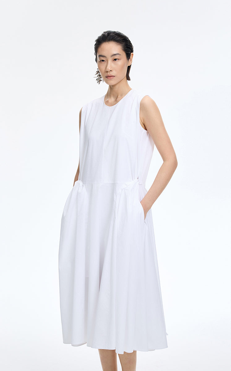 Dress / JNBY Relaxed Twisted-Waist Sleeveless Dress