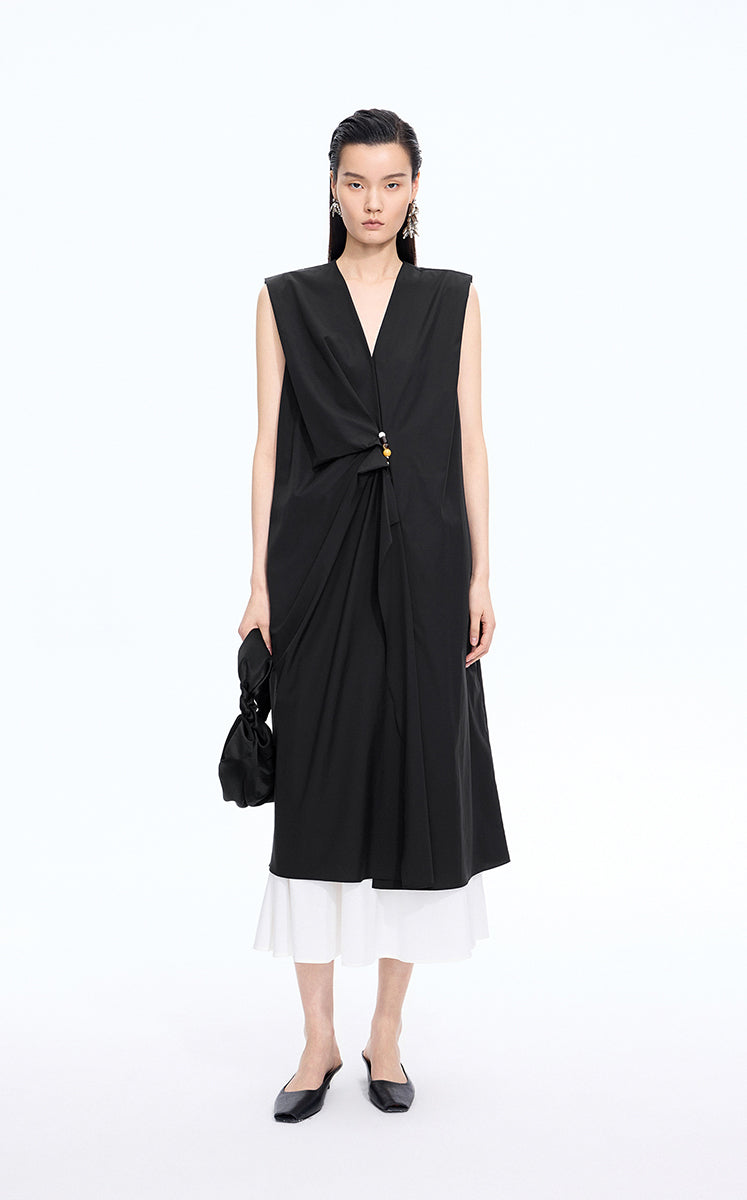 Dress / JNBY Voluminous Poplin Sleeveless Dress Jet Black