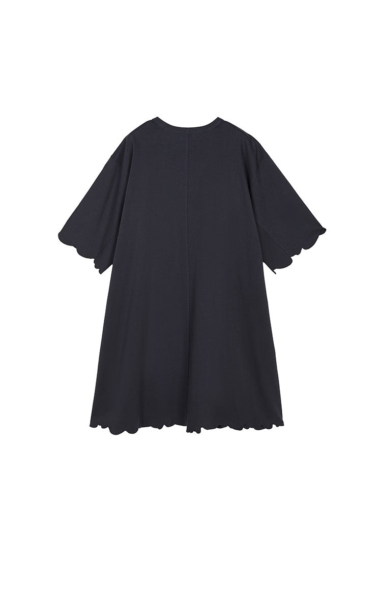 Dress / JNBY Cotton A-Line Short Sleeve Dress