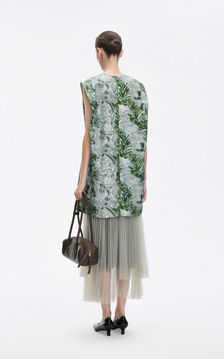 Dress / JNBY Cotton Silk Sleeveless Printed Dress