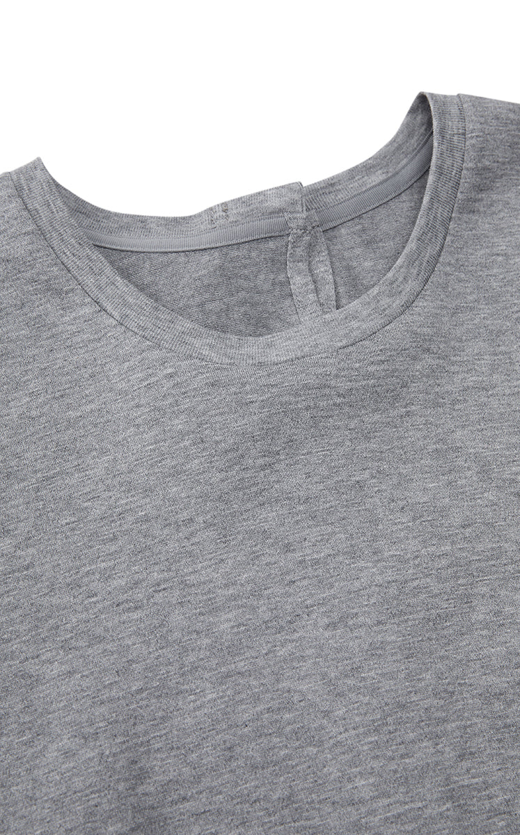 Dress / JNBY Cotton A-Line Short Sleeve Dress Mid Grey Marl-1