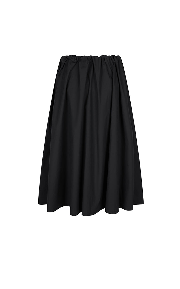 Dress / JNBY Cotton Poplin Strapless Dress Black-1