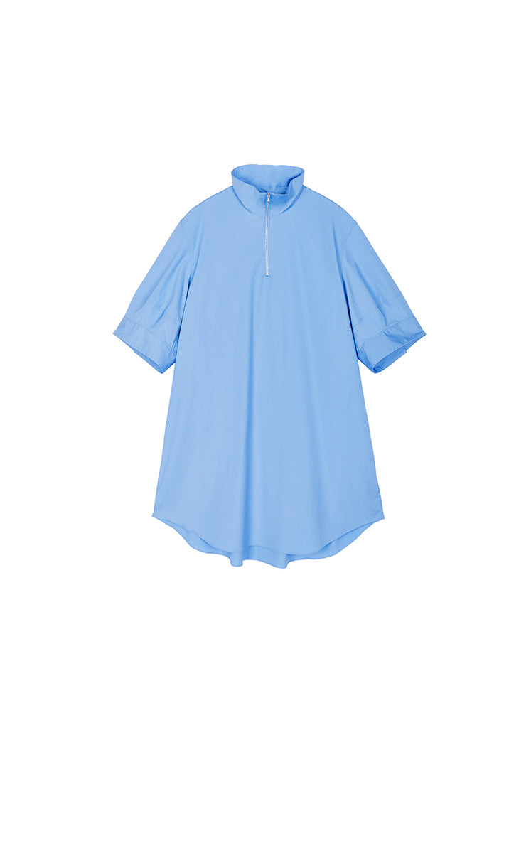 Dress / JNBY Cotton Poplin Twist-Hem Midi Dress Light Blue-1