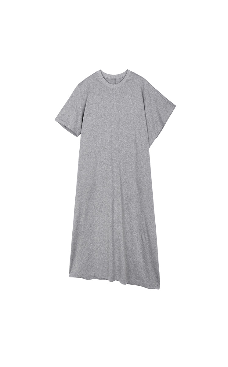 Dress / JNBY Mercerized Cotton Short Sleeve Maxi Dress Mid Grey Marl-1