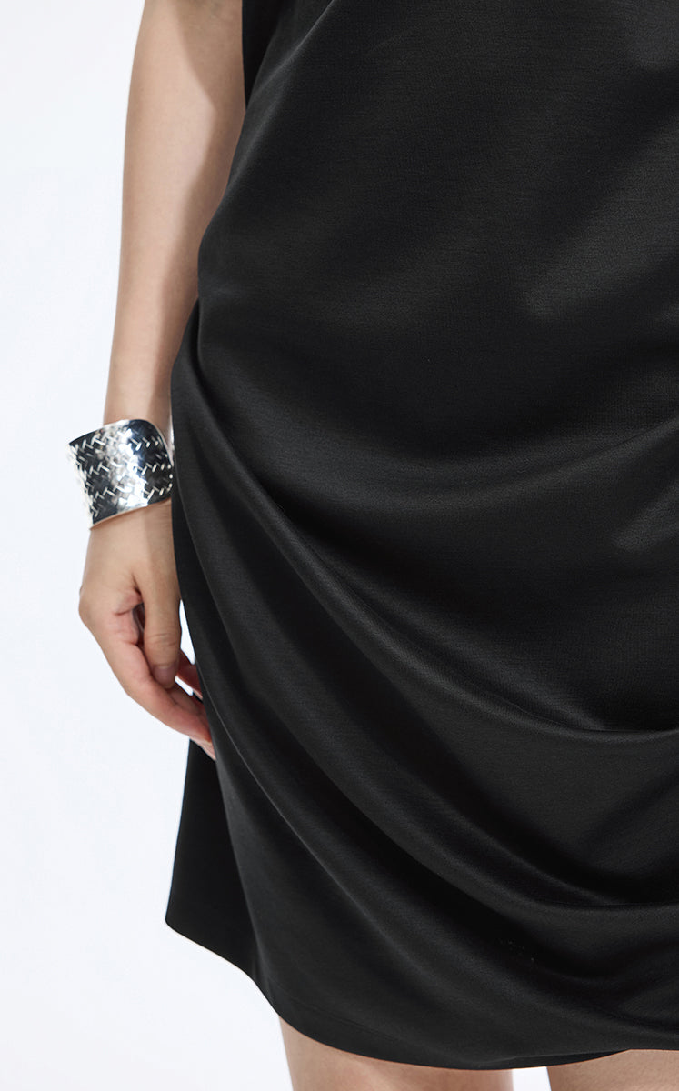 Dress / JNBY Ruched Waist Cotton-Blend Dress Black-1