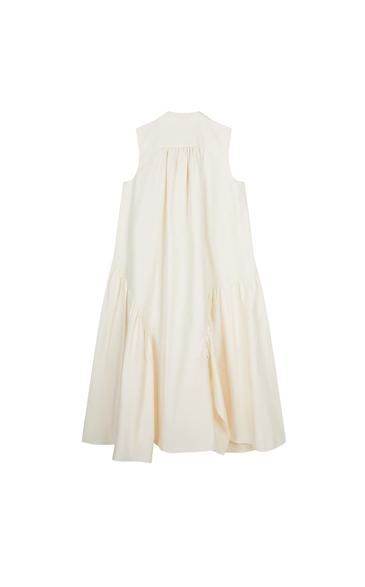 Dress / JNBY Silk-Blend Fishtail Shirt Dress Off White-1
