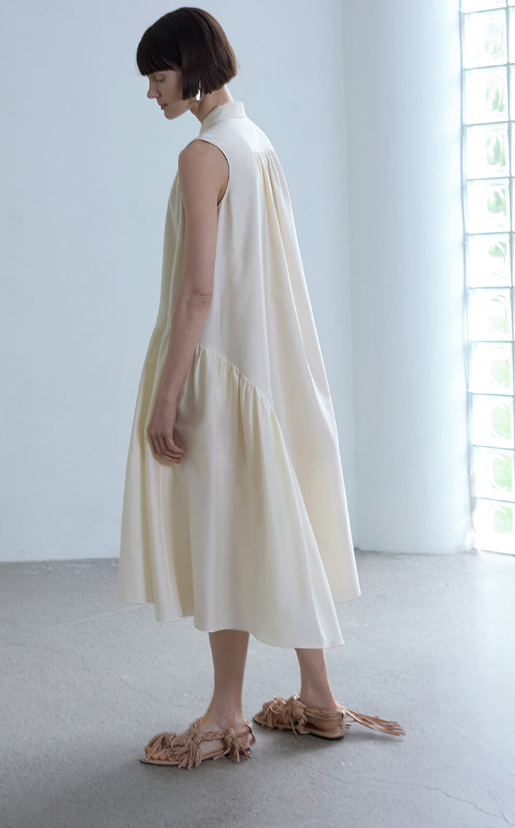Dress / JNBY Silk-Blend Fishtail Shirt Dress Off White-1