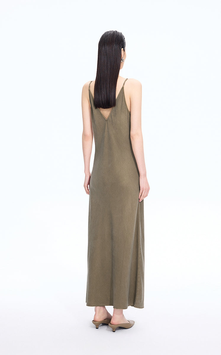 Dress / JNBY TENCEL™ Denim Slip Dress Khaki Denim-2