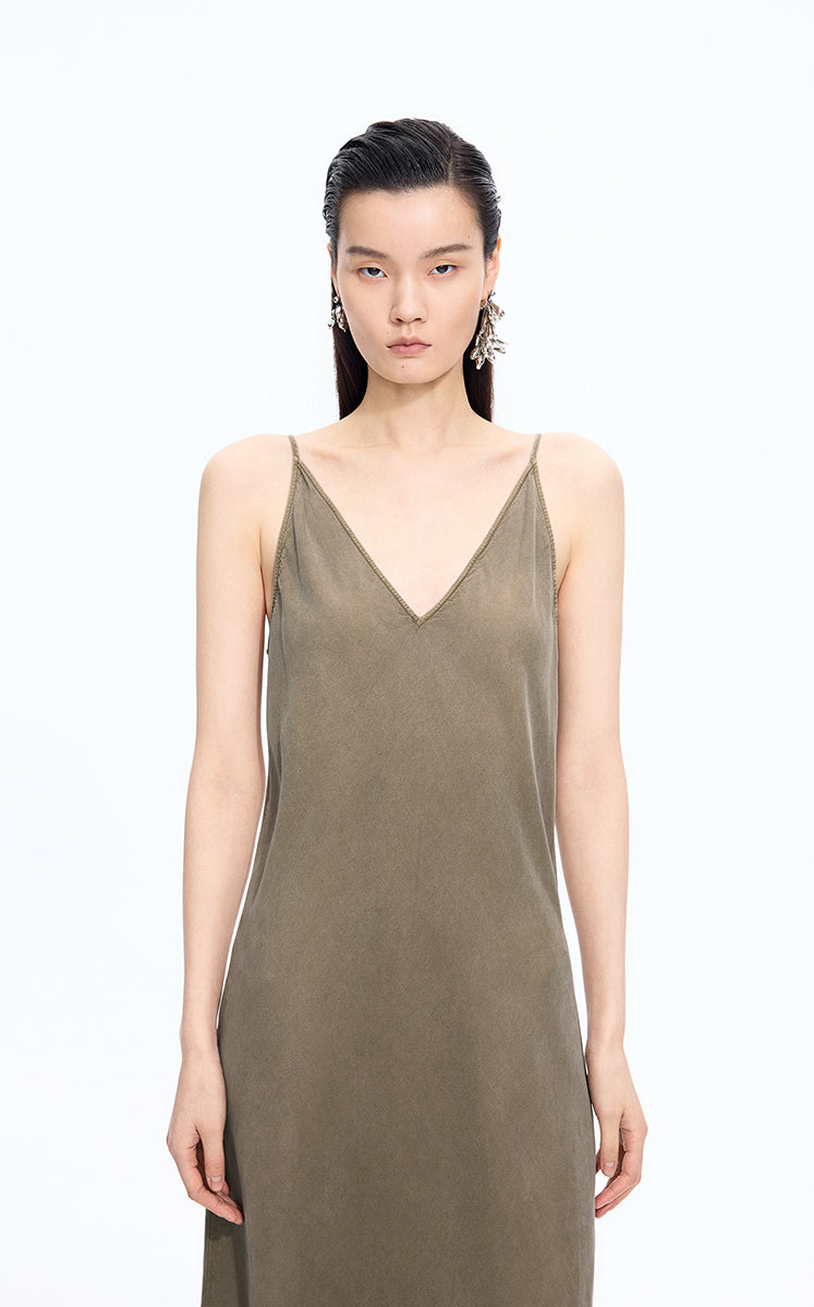 Dress / JNBY TENCEL™ Denim Slip Dress Khaki Denim-2