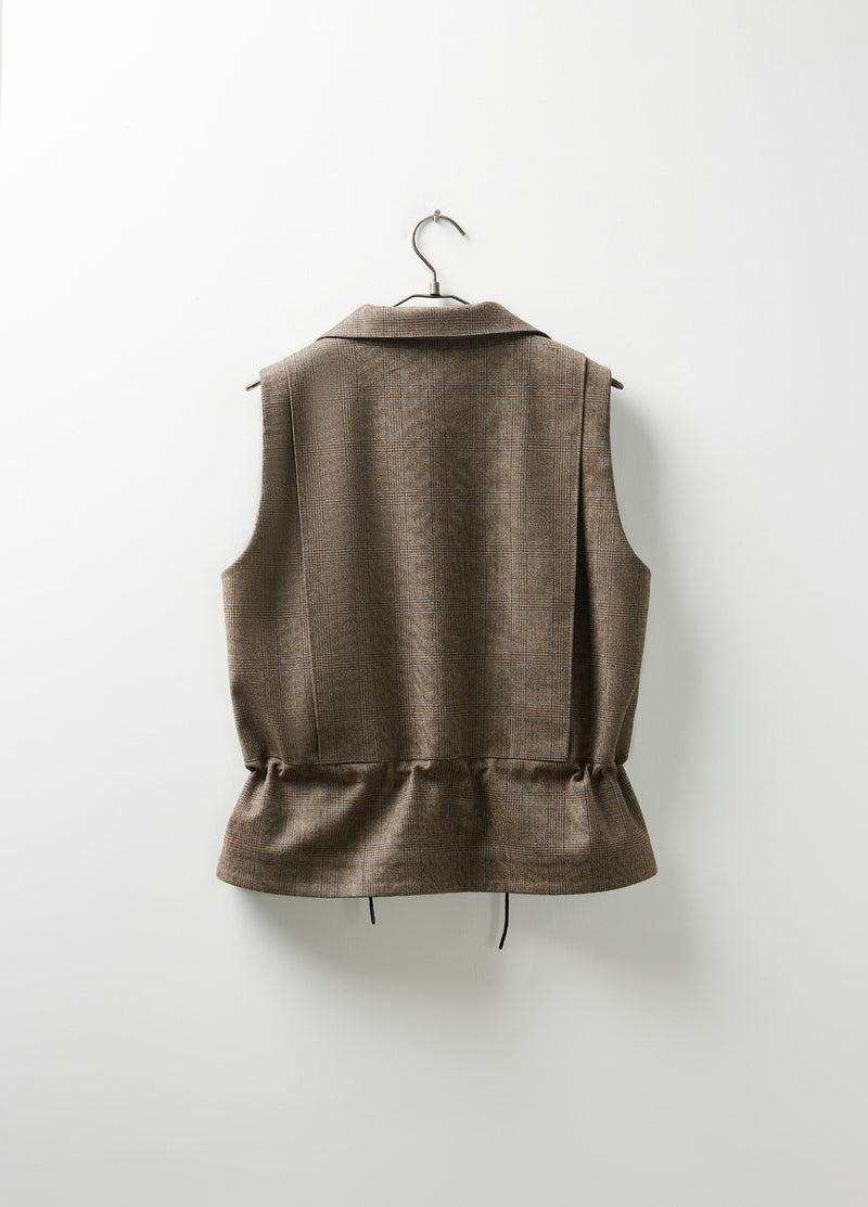 Vest / JNBY Wool Blend Stand Collar Sleeveless Vest