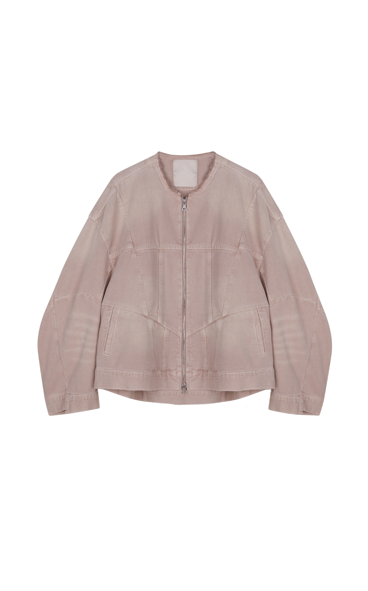 Jacket / JNBY Oversized Collarless Denim Jacket