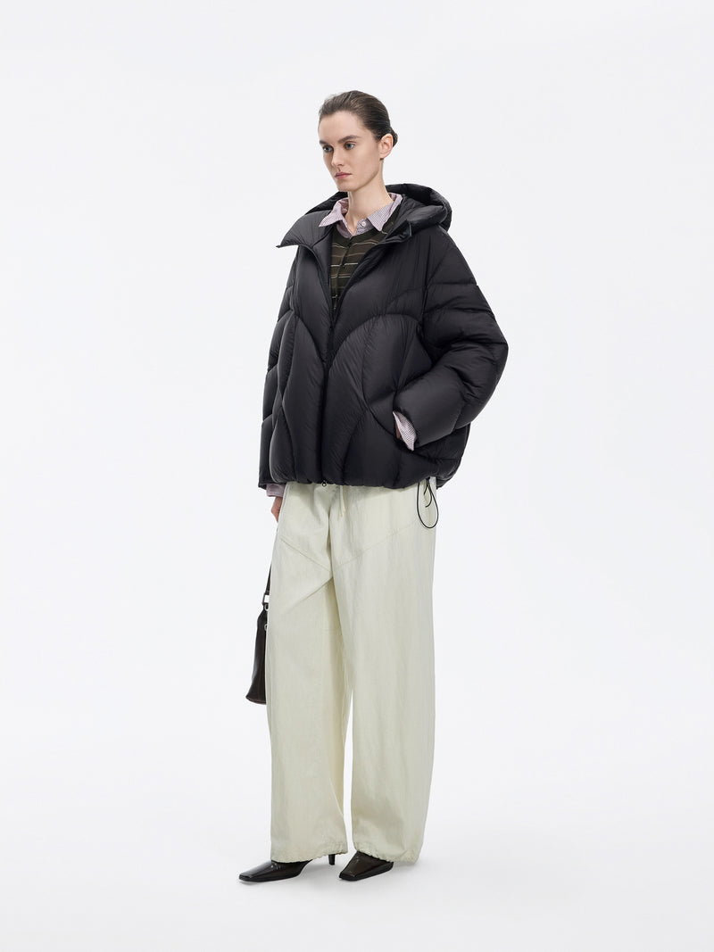 Jacket / JNBY Oversized Hooded Down Puffer Black-2