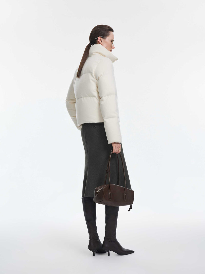 Jacket / JNBY Wool Cashmere Down Puffer Cream White-2
