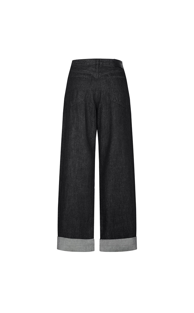 Jeans / JNBY Straight Leg Cuffed Denim Pants