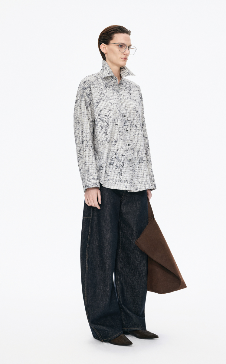 Pants / JNBY Banana-Leg Cuffed Extra-Long Jeans
