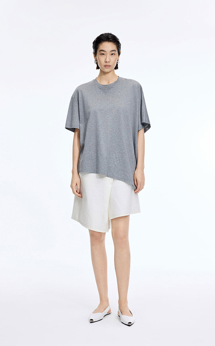 Skirt / JNBY Deconstructed A-Line Denim Skort