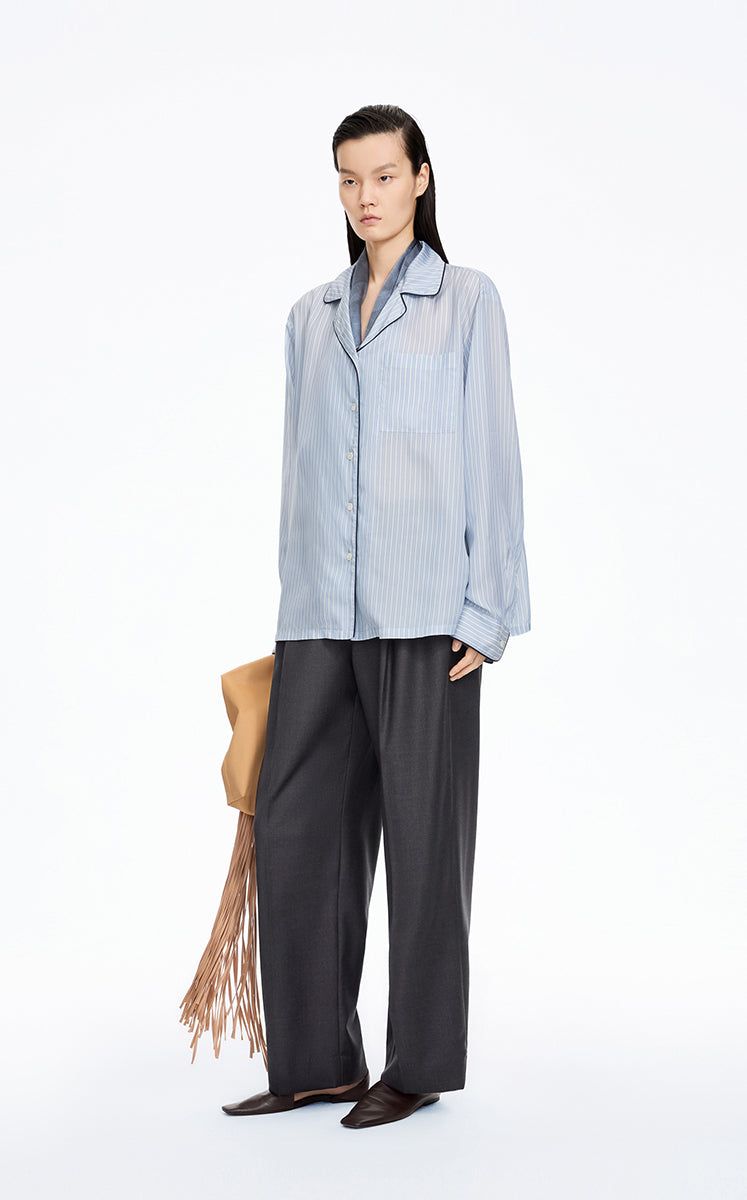Pants / JNBY Elastic-Waist Straight-Leg Long Pants