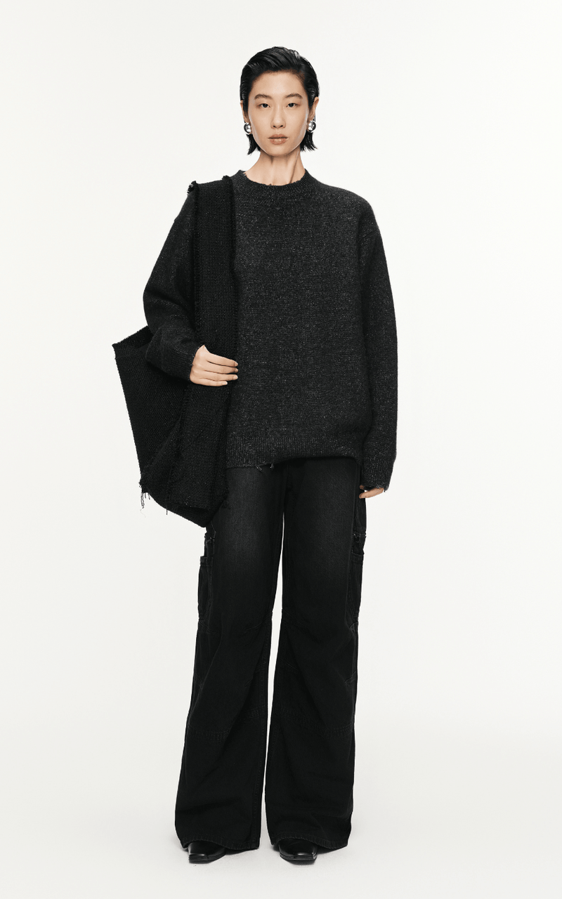 Pants / JNBY Relaxed Extra Long Cargo Jeans Black