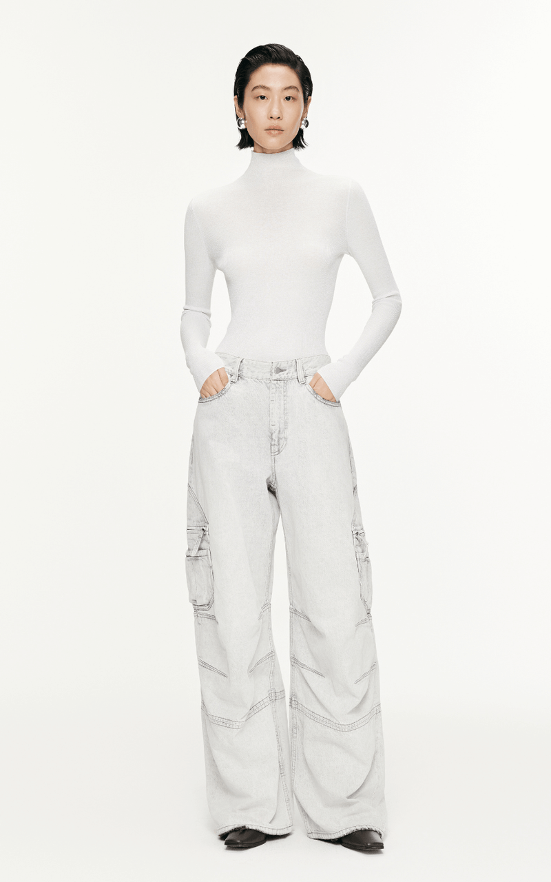 Pants / JNBY Relaxed Extra Long Cargo Jeans Gray
