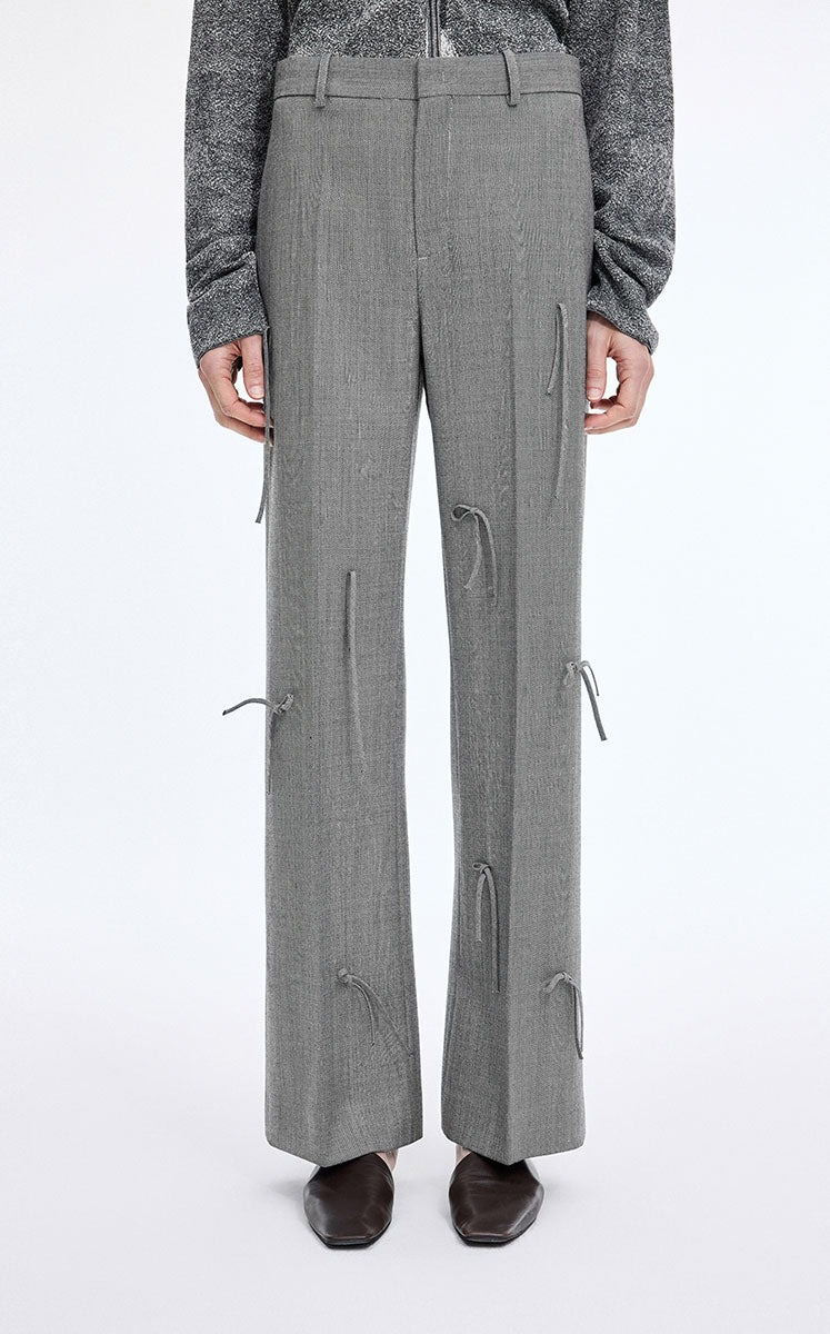 Pants / JNBY Relaxed Straight Wool Fringe Pants
