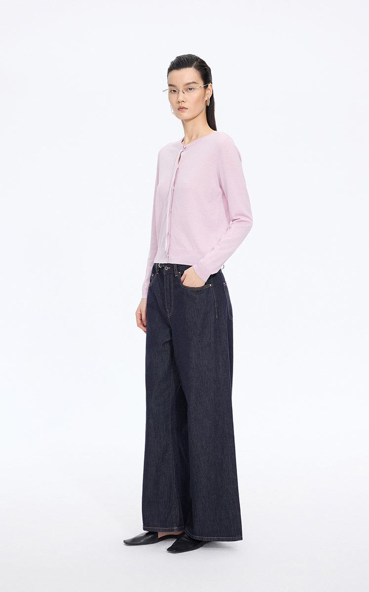 Pants / JNBY Relaxed Wide-Leg Cotton-Lyocell Blend Jeans