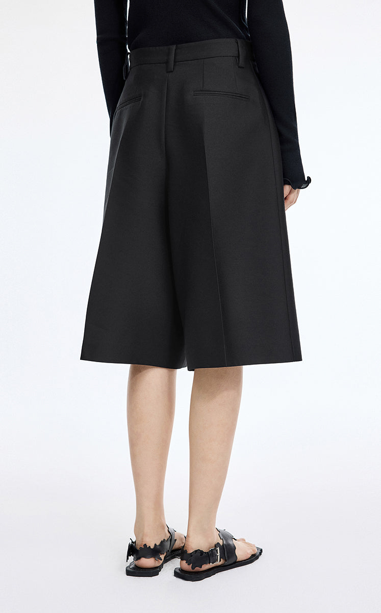 Pants / JNBY Silk Wool Wide-Leg Cropped Pants