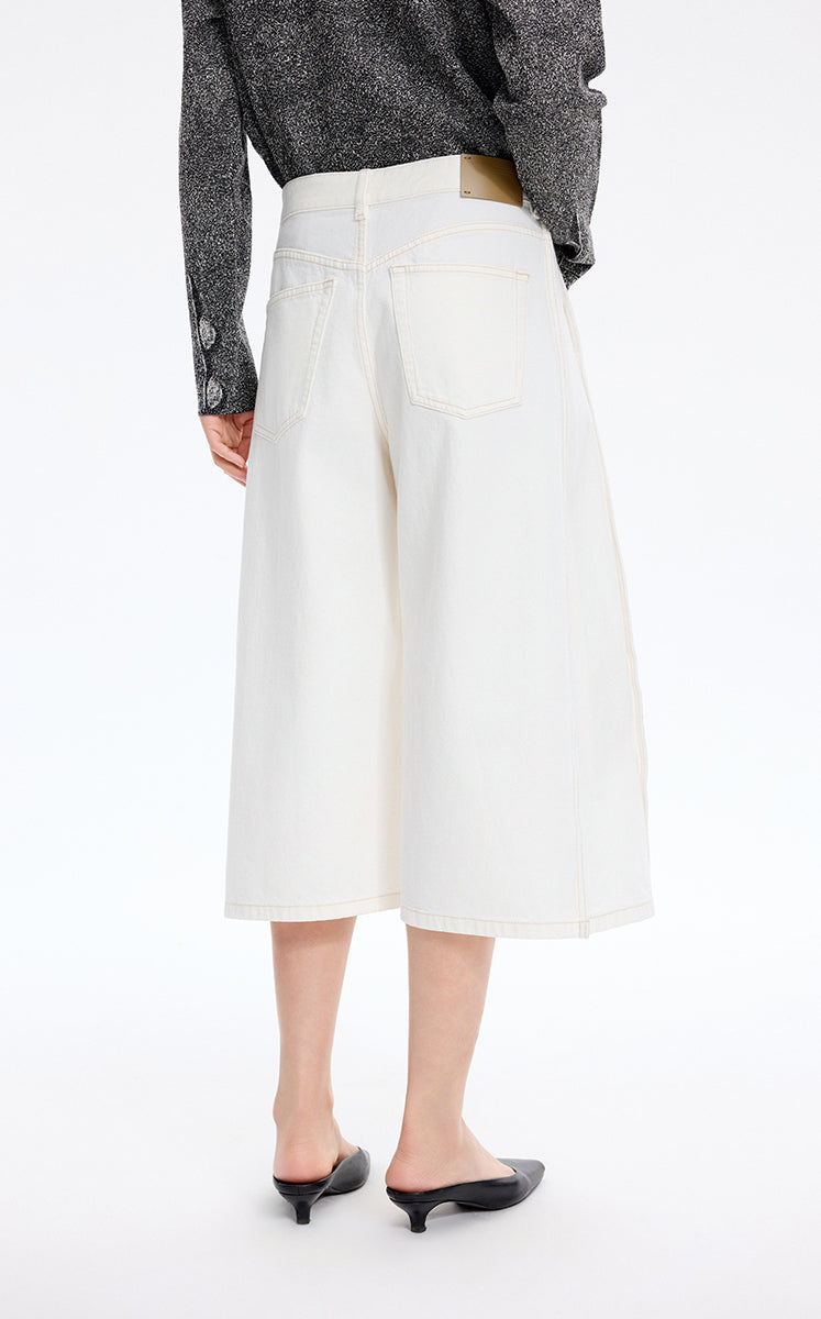 Pants / JNBY Wide-Leg Cropped Denim Pants