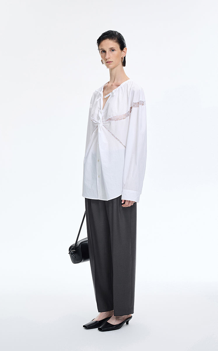 Pants / JNBY Wool Tapered Pleated Pants