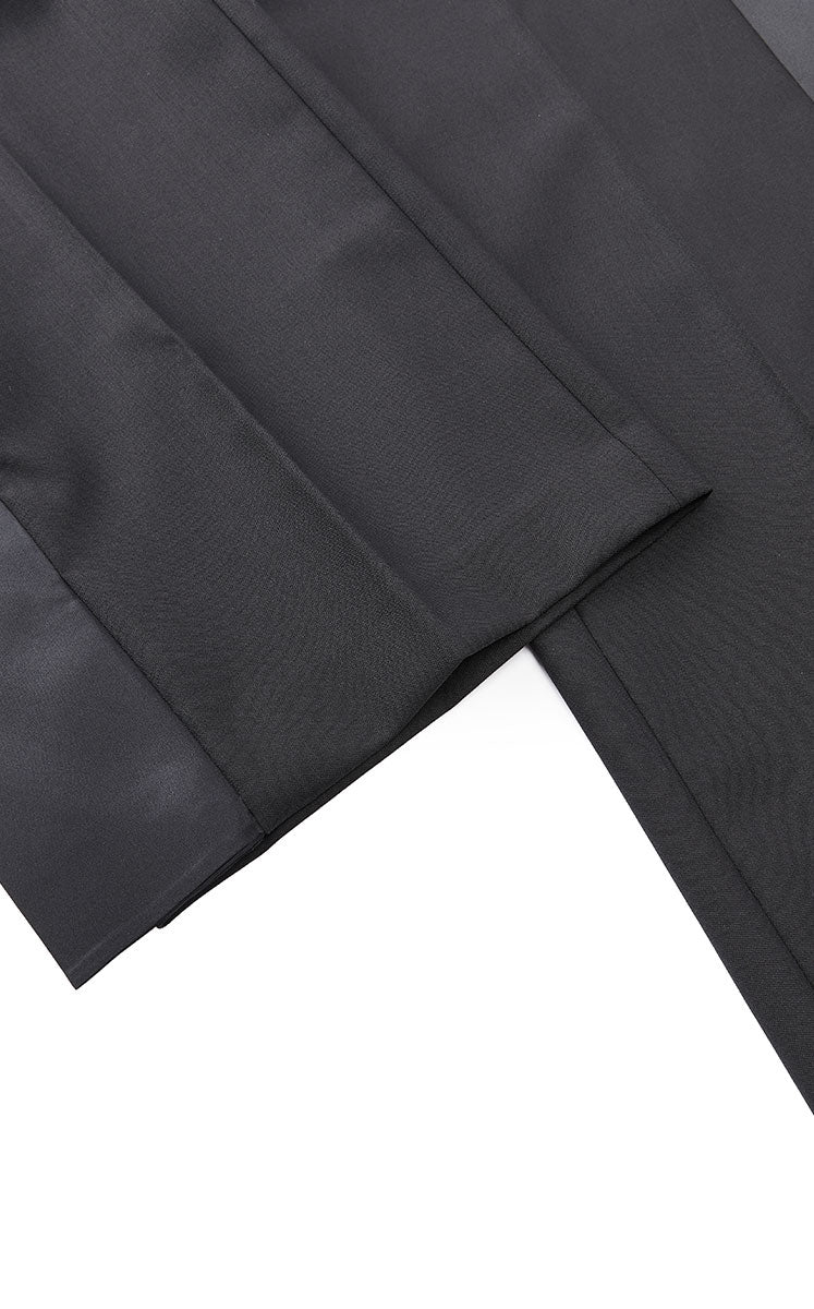 Pants / JNBY Wool Blend Spliced Wide-Leg Trousers