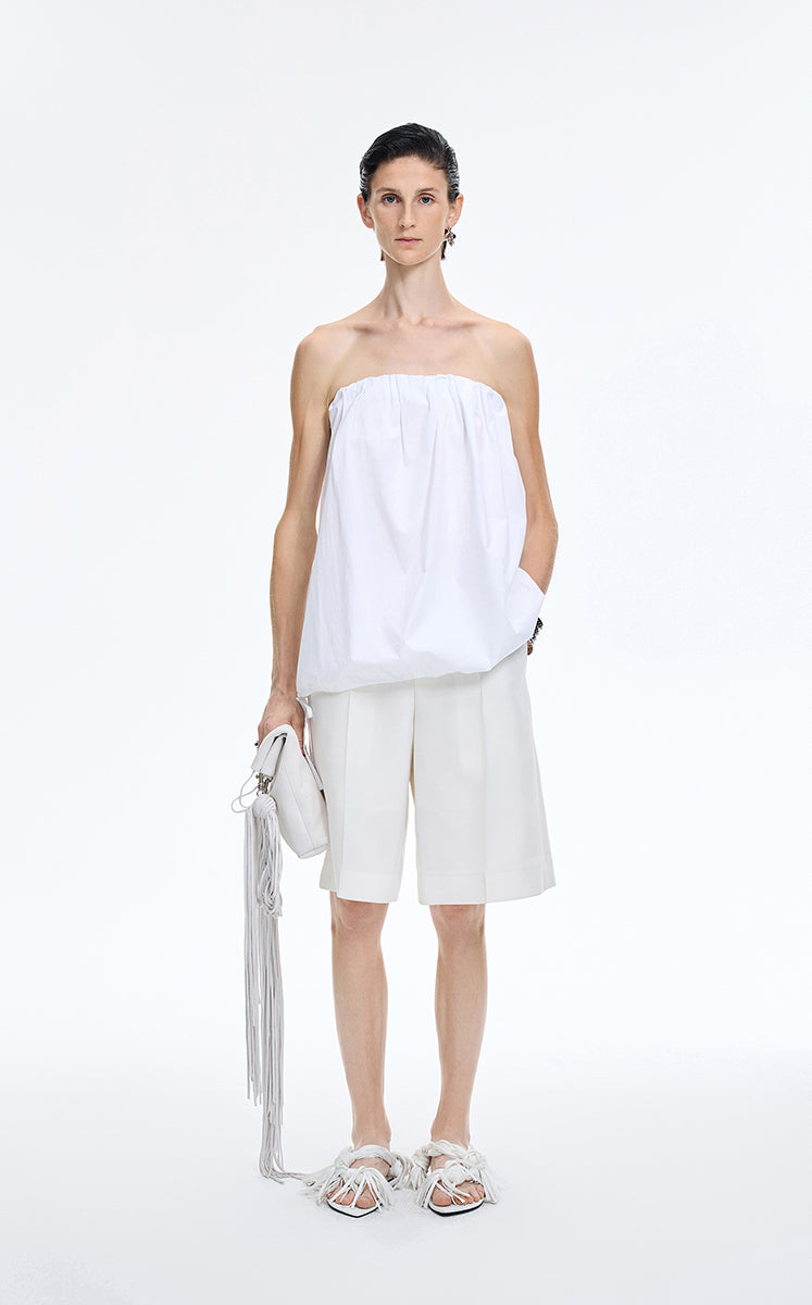 Pants / JNBY A-Line Twill Cropped Pants Off White-3